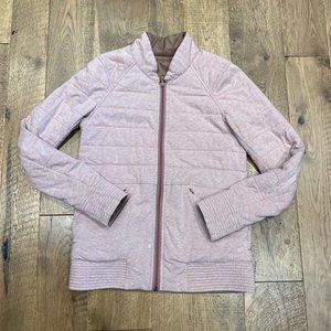 lululemon size 4 reversible full zip jacket pink